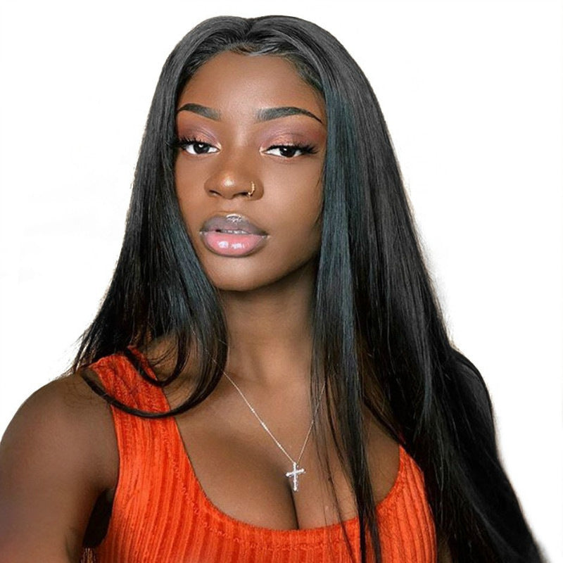 4x4/5x5/13x4 Lace Front Closure Wig Black  Color Wig Straight Human Hair Wigs 180% Density Lace Wigs