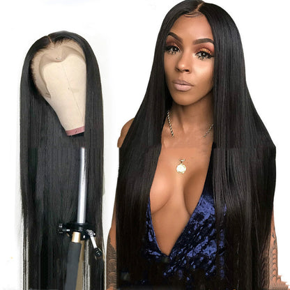 4x4/5x5/13x4 Lace Front Closure Wig Black  Color Wig Straight Human Hair Wigs 180% Density Lace Wigs