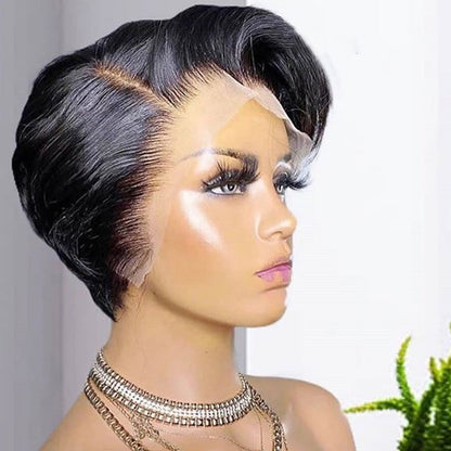 WBS Pixie Cut Wig Lace Human Hair