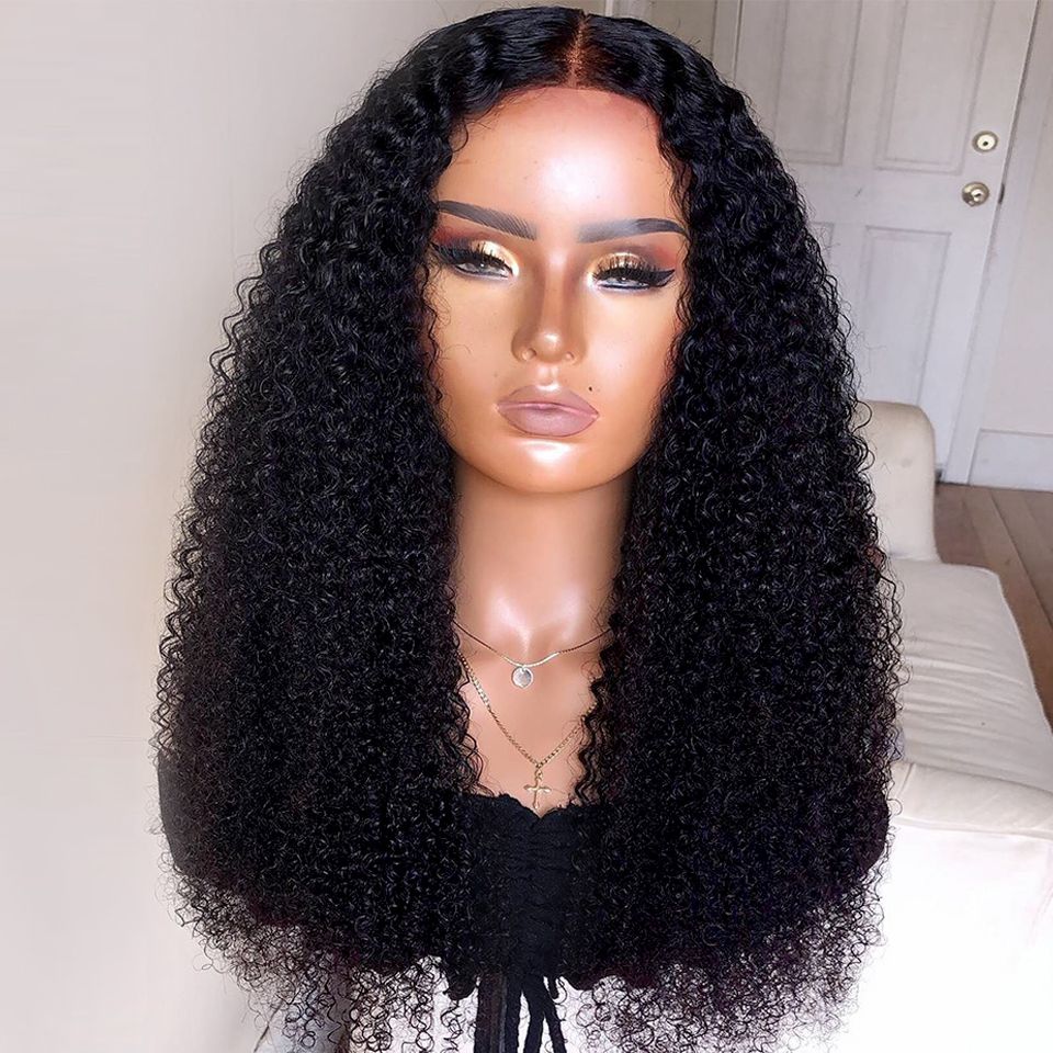 Kinky Curly Wig Lace Front  210% Density Human Hair