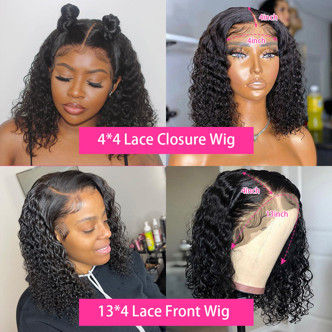 Wigs By Sassy 10A Short Brazilian Lace Front Bob Wig Human Hair