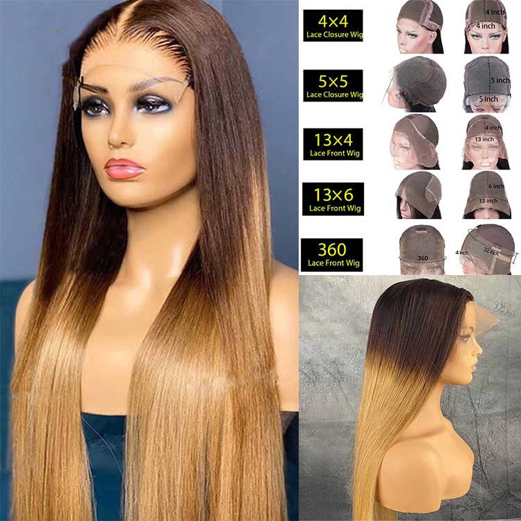 4x4/5x5/13x4 Lace Front Closure Straight Hair Wigs 180% Density Human Hair  Lace Wig