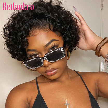 Pixie Cut Wig Human Hair 13x1 Lace Frontal Wigs Human Hair Short Bob Human Hair Wigs For Black Women Lace Front Human Hair Wig