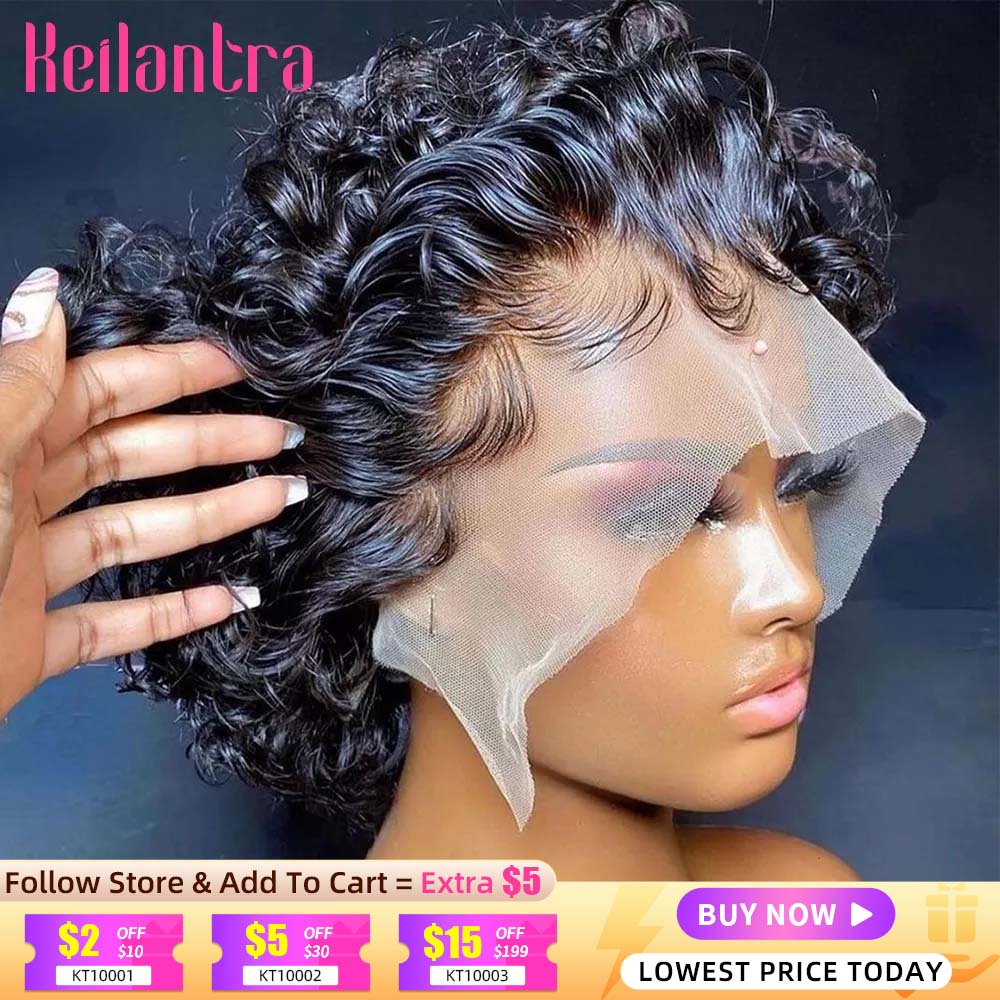 Pixie Cut Wig Human Hair 13x1 Lace Frontal Wigs Human Hair Short Bob Human Hair Wigs For Black Women Lace Front Human Hair Wig