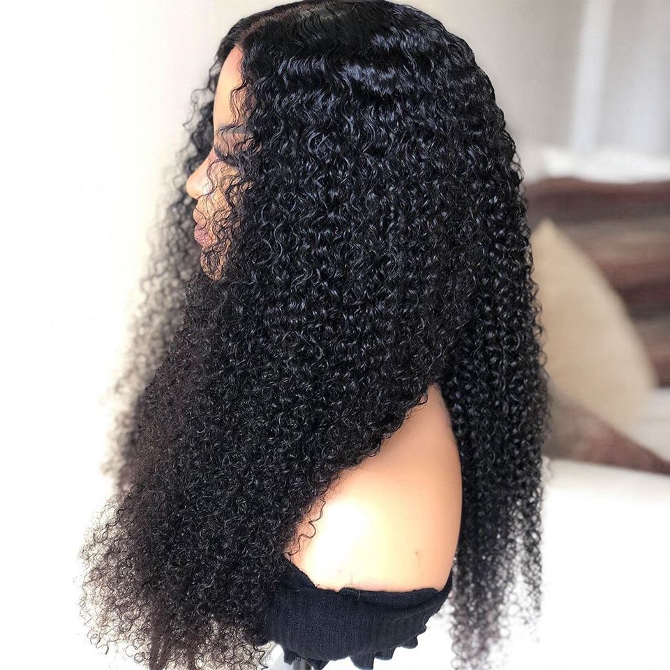 Kinky Curly Wig Lace Front  210% Density Human Hair