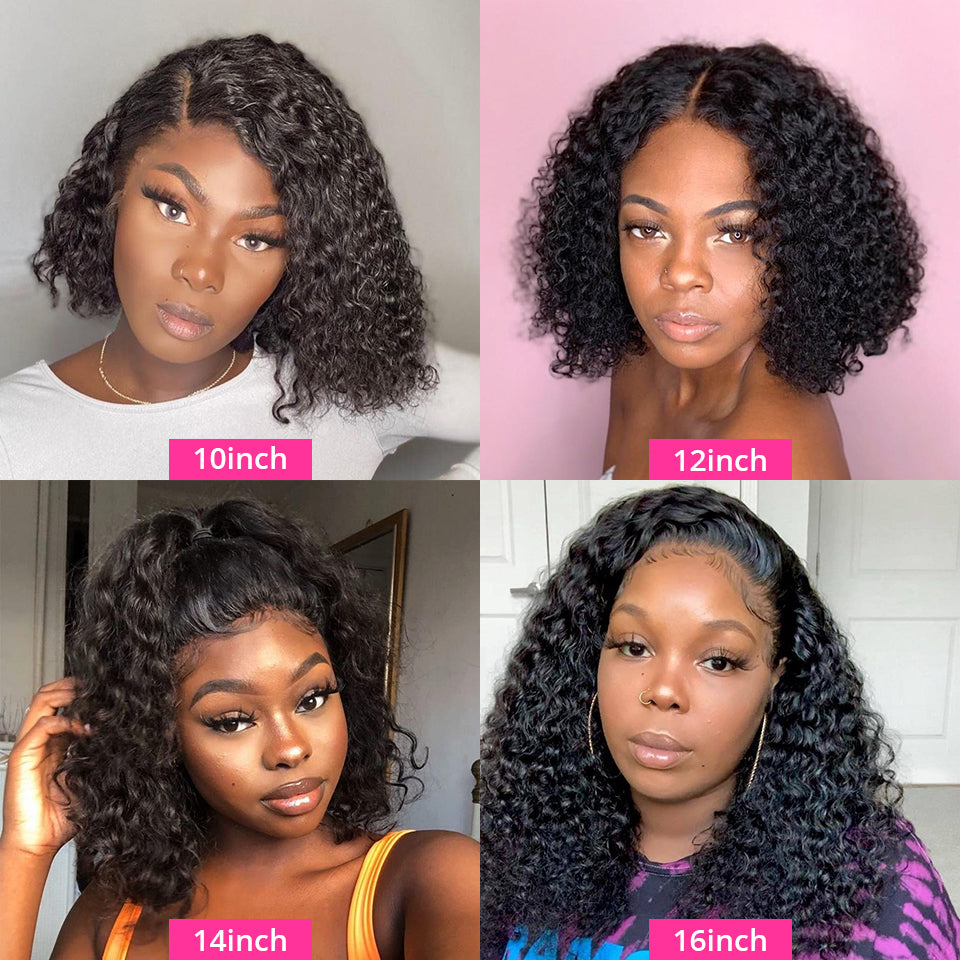 Wig By Sassy Loose Deep Wave Short Bob Wig Jerry Curly Human Hair Wigs