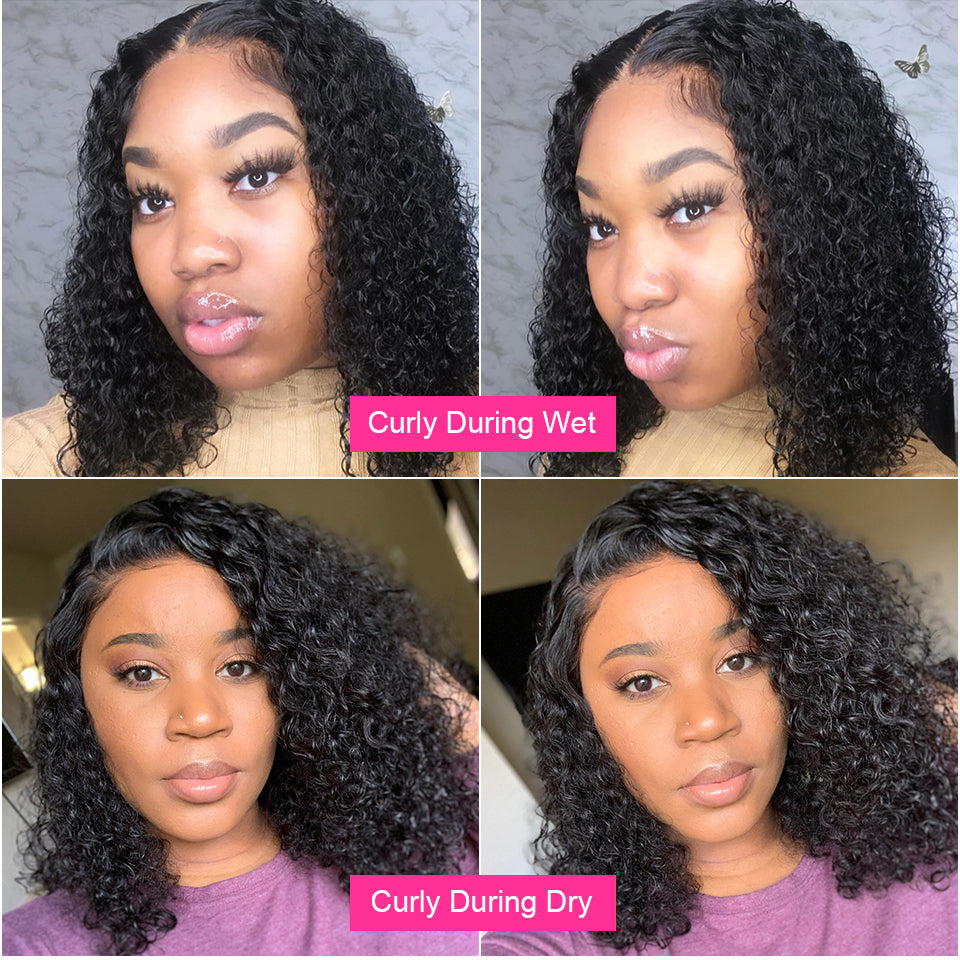 Wig By Sassy Loose Deep Wave Short Bob Wig Jerry Curly Human Hair Wigs