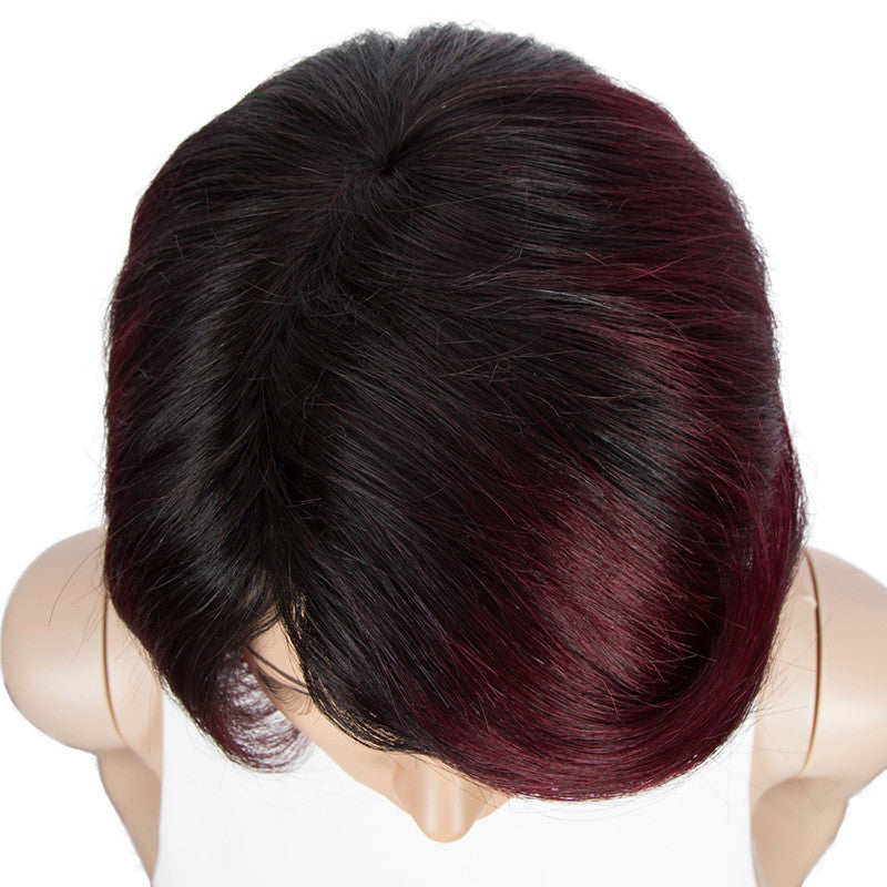 Transparent Lace Red Wine Bob Human Hair